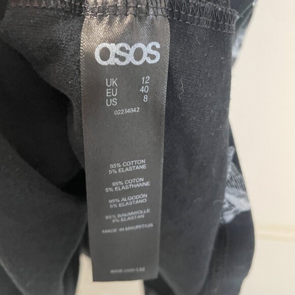 ASOS owl black and white dress. Size 8 3/4 Sleeves - Picture 2 of 5